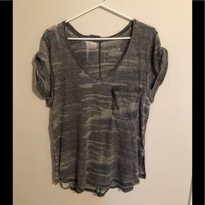 Free People Camouflage Tee Shirt